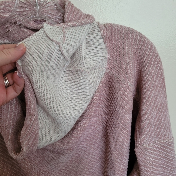Anthropologie Vintage Havana Pink High Low Cowl Neck Sweater Size Small - Picture 4 of 8
